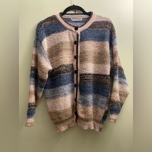 Womens Litle Mountain Cordova Sweater Cardigan Striped Size Small